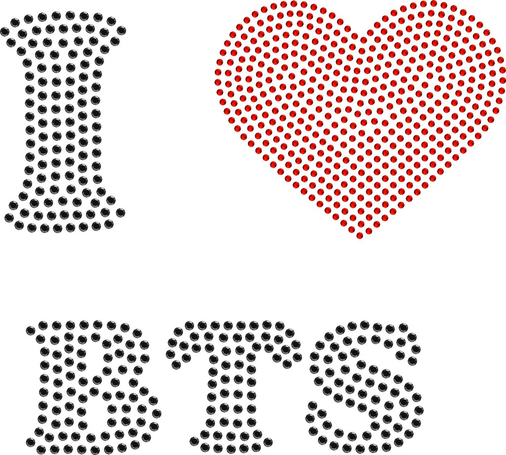 Planilla de Pedrería Hotfix - I_LOVE_BTS 15x13.5cm_SS6_SS10 (2,3mm)