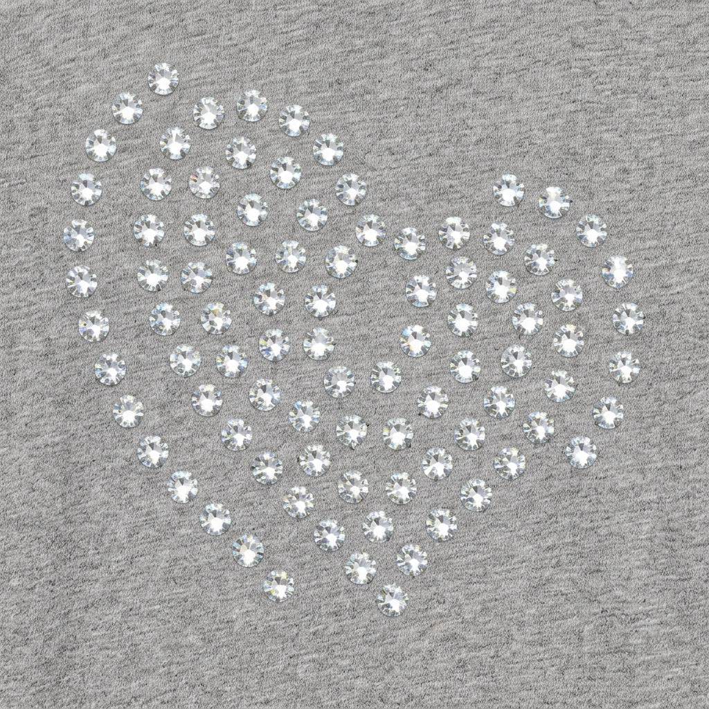 Planilla de Pedrería Hotfix - Corazon 3.5x3.5cm SS6 (2mm)