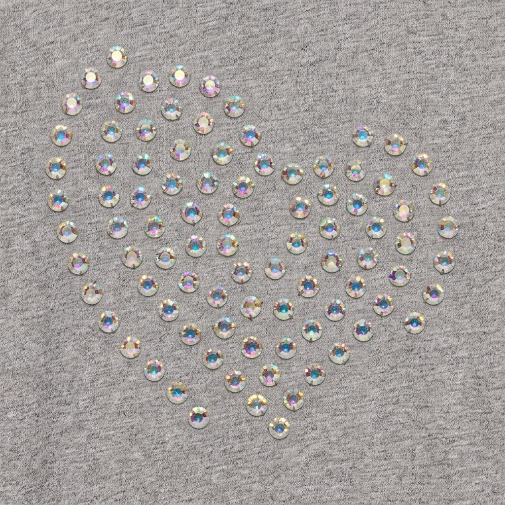 Planilla de Pedrería Hotfix - Corazon 3.5x3.5cm SS6 (2mm)