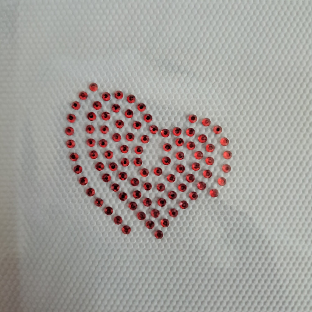 Planilla de Pedrería Hotfix - Corazon 3.5x3.5cm SS6 (2mm)