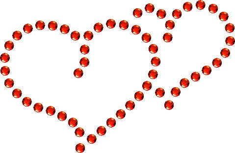 Planilla de Pedrería Hotfix - Corazon 5x3cm SS6 (2mm)