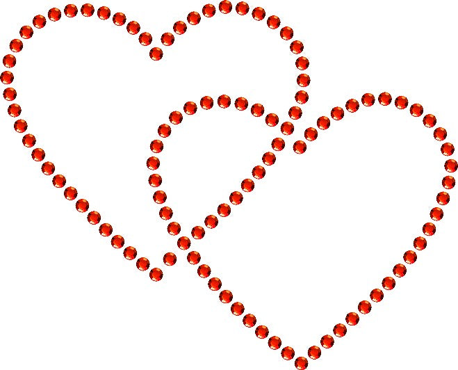 Planilla de Pedrería Hotfix - Corazon 6.5x5.5cm SS6 (2mm)