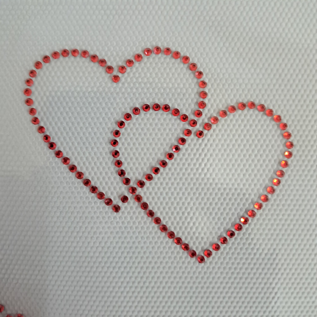 Planilla de Pedrería Hotfix - Corazon 6.5x5.5cm SS6 (2mm)