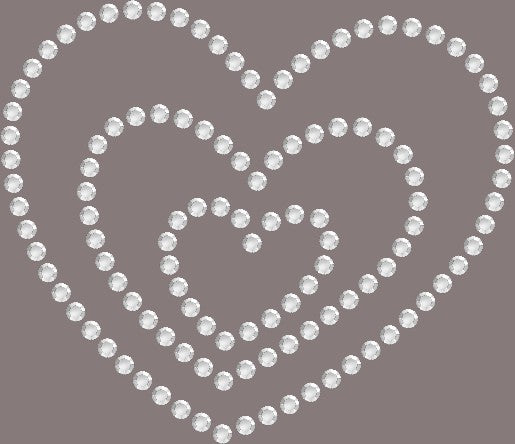 Planilla de Pedrería Hotfix - Corazon 5x4.5cm SS6 (2mm)