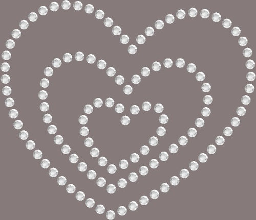 Planilla de Pedrería Hotfix - Corazon 5x4.5cm SS6 (2mm)