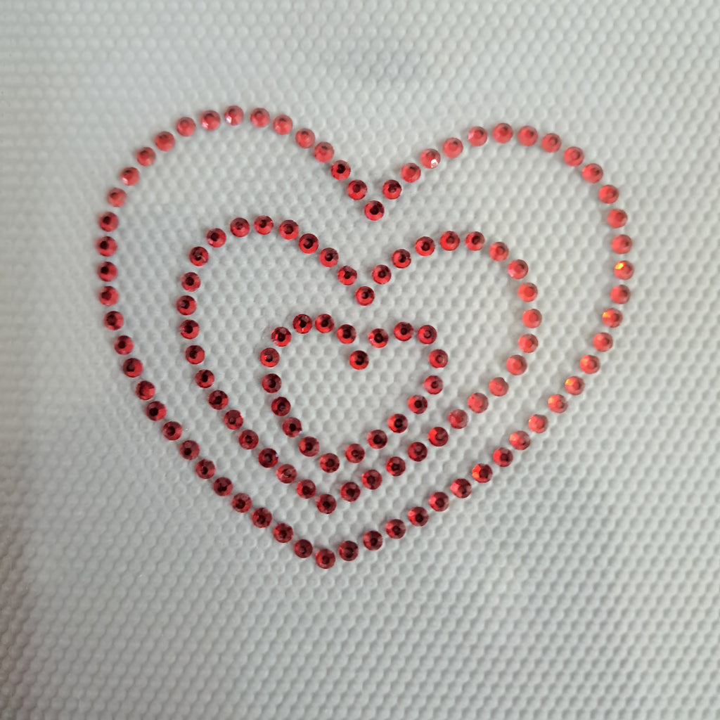 Planilla de Pedrería Hotfix - Corazon 5x4.5cm SS6 (2mm)