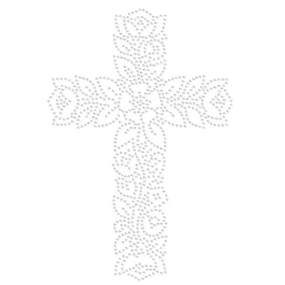 Planilla de Pedrería Hotfix - Cruz miraflores 14x20cm SS6 (2mm)