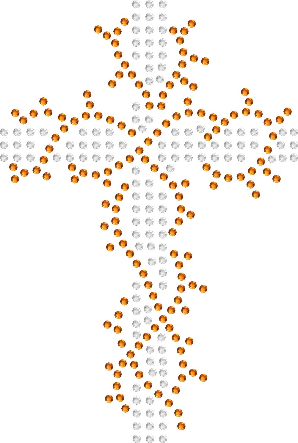 Planilla de Pedrería Hotfix - Cruz de Espinas 10x15cm SS10 (3mm)