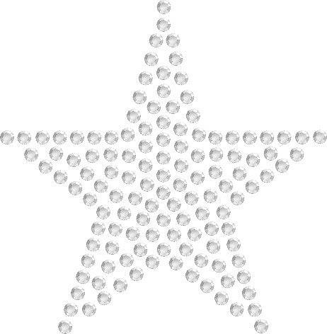 Planilla de Pedrería Hotfix - ESTRELLA 4.5x4.5cm_SS6 (2mm)