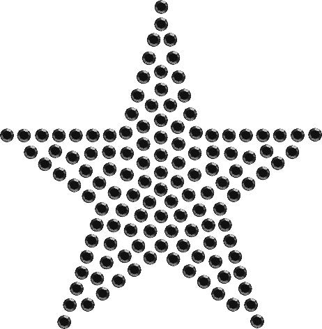 Planilla de Pedrería Hotfix - ESTRELLA 4.5x4.5cm_SS6 (2mm)