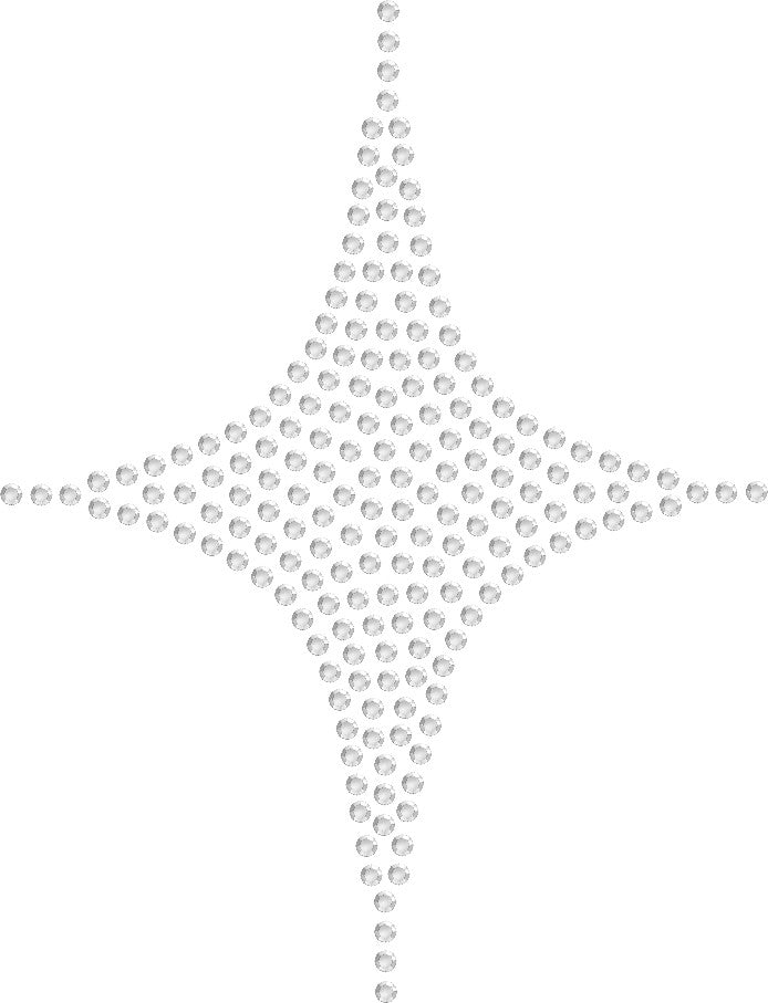 Planilla de Pedrería Hotfix - ESTRELLA 7x9cm_SS6 (2mm)