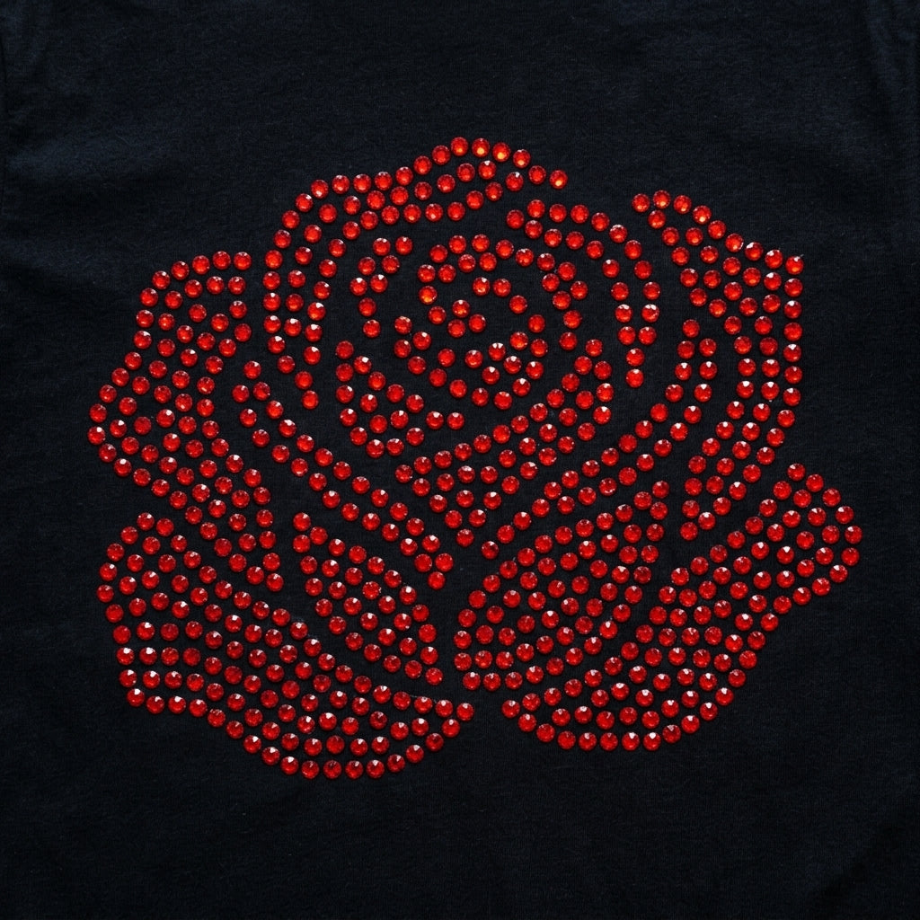 Planilla de Pedrería Hotfix - Rosa 10cm SS6 (2mm)