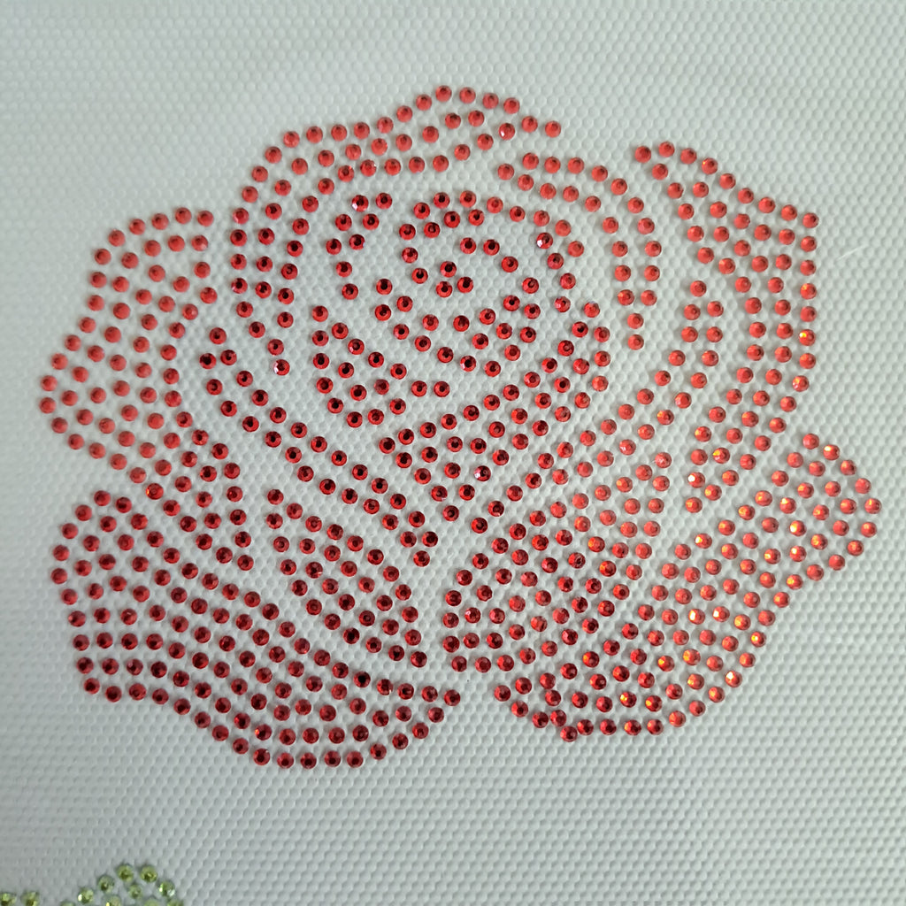 Planilla de Pedrería Hotfix - Rosa 10cm SS6 (2mm)