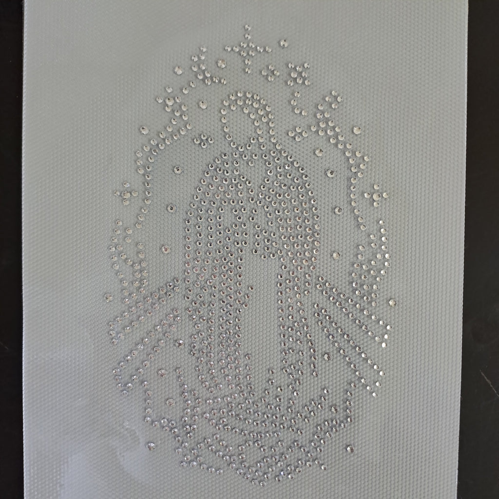 Planilla de Pedrería Hotfix - Virgen de guadalupe 9.5x15cm SS6 (2mm)