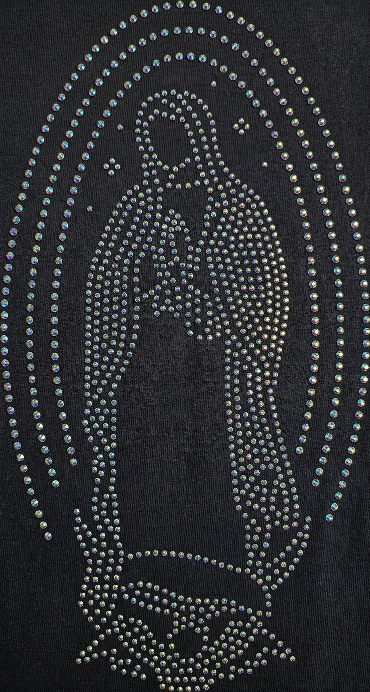 Planilla de Pedrería Hotfix - Virgen de guadalupe 13x25cm SS6 (2mm)