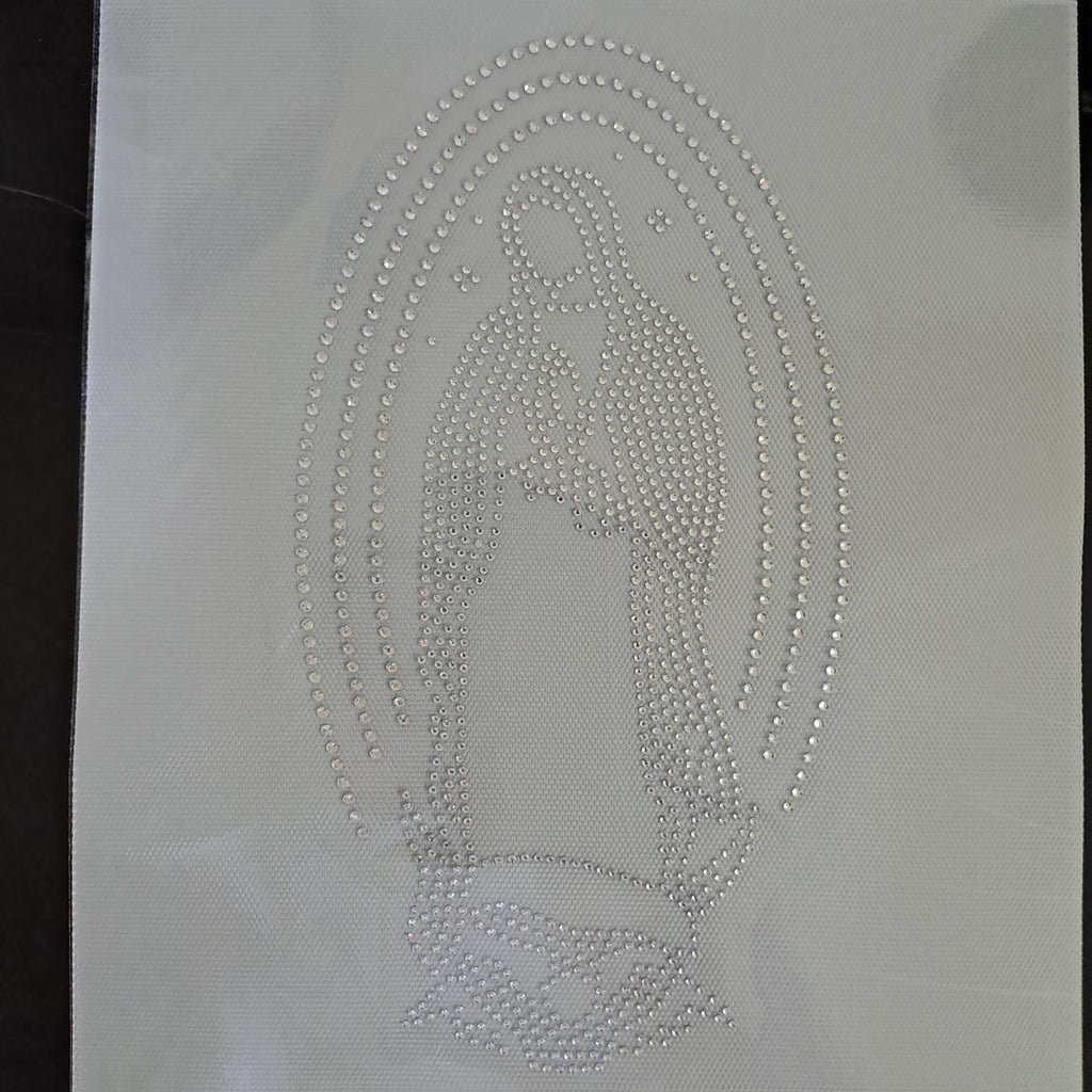 Planilla de Pedrería Hotfix - Virgen de guadalupe 13x25cm SS6 (2mm)