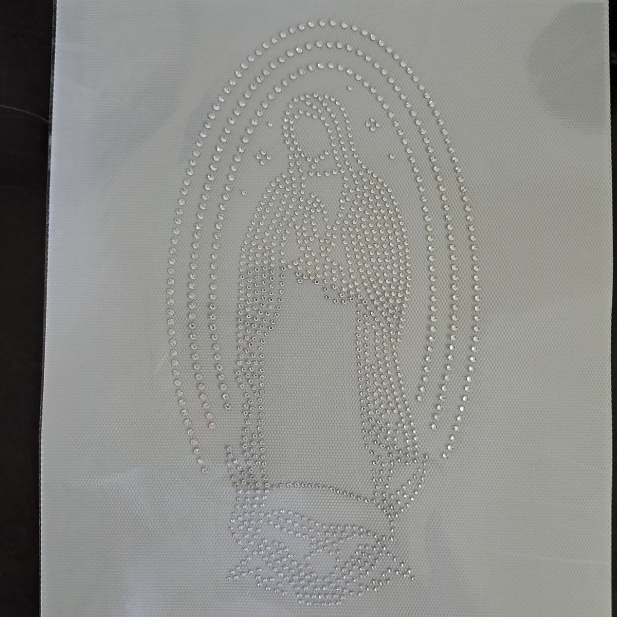 Planilla de Pedrería Hotfix - Virgen de guadalupe 13x25cm SS6 (2mm)