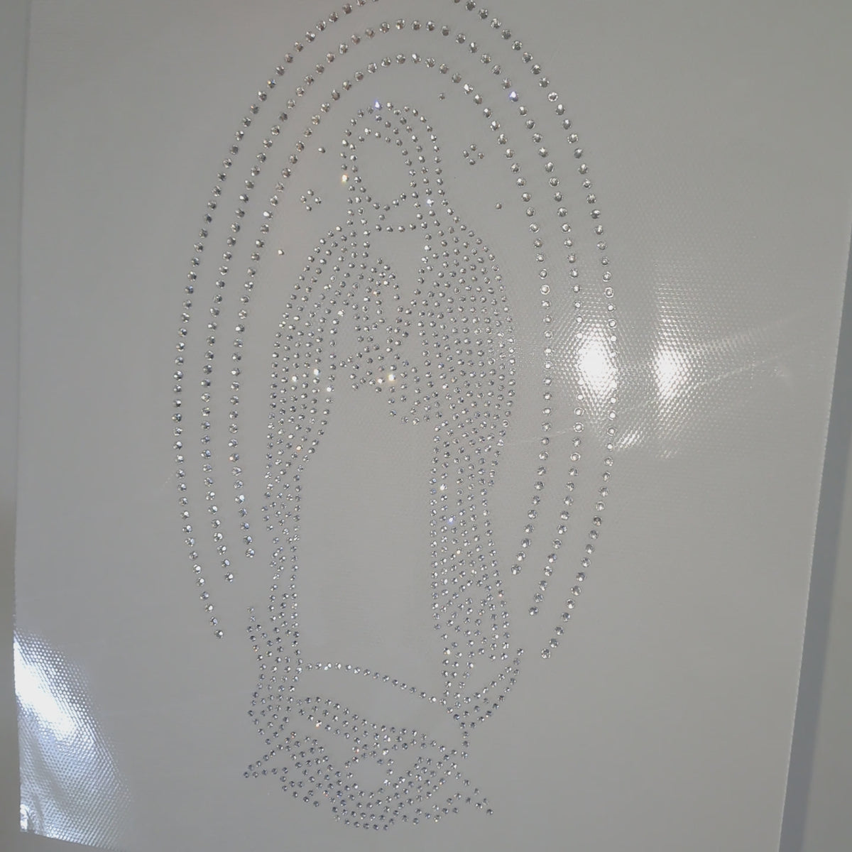 Planilla de Pedrería Hotfix - Virgen de guadalupe 13x25cm SS6 (2mm)