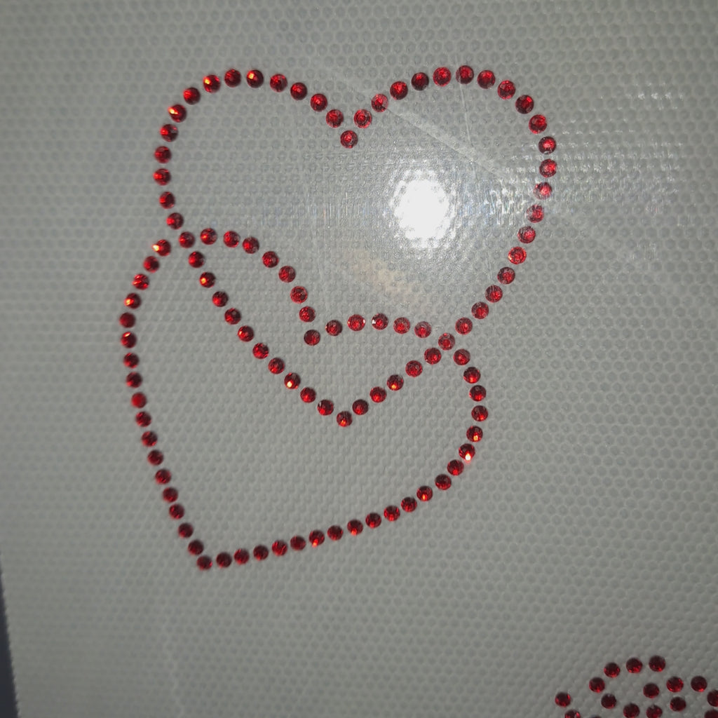 Planilla de Pedrería Hotfix - Corazon 5x6cm SS6 (2mm)