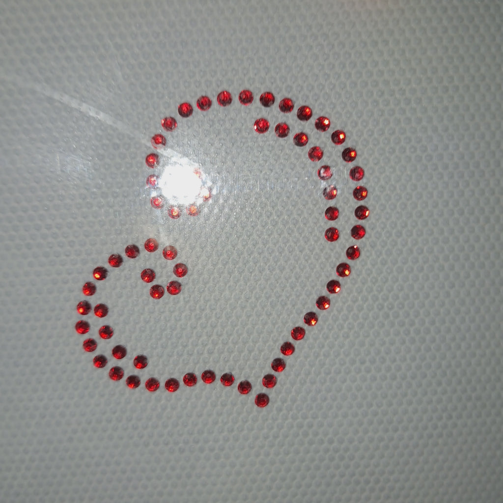 Planilla de Pedrería Hotfix - Corazon 3.5x4cm SS6 (2mm)