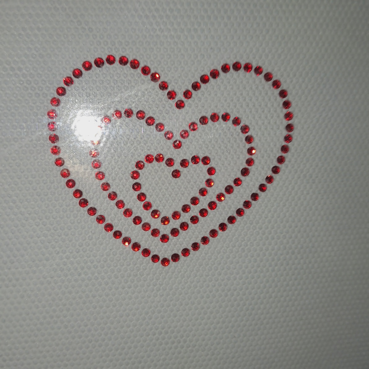 Planilla de Pedrería Hotfix - Corazon 5x4.5cm SS6 (2mm)