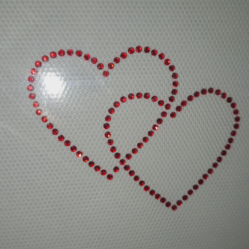Planilla de Pedrería Hotfix - Corazon 6.5x5.5cm SS6 (2mm)